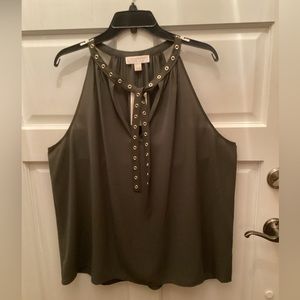 Michael Kors Halter Olive w/Gold Grommet (XXL)